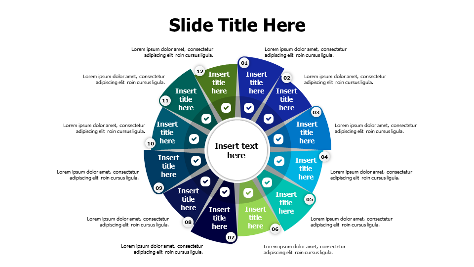 12 points flat rounded infographic