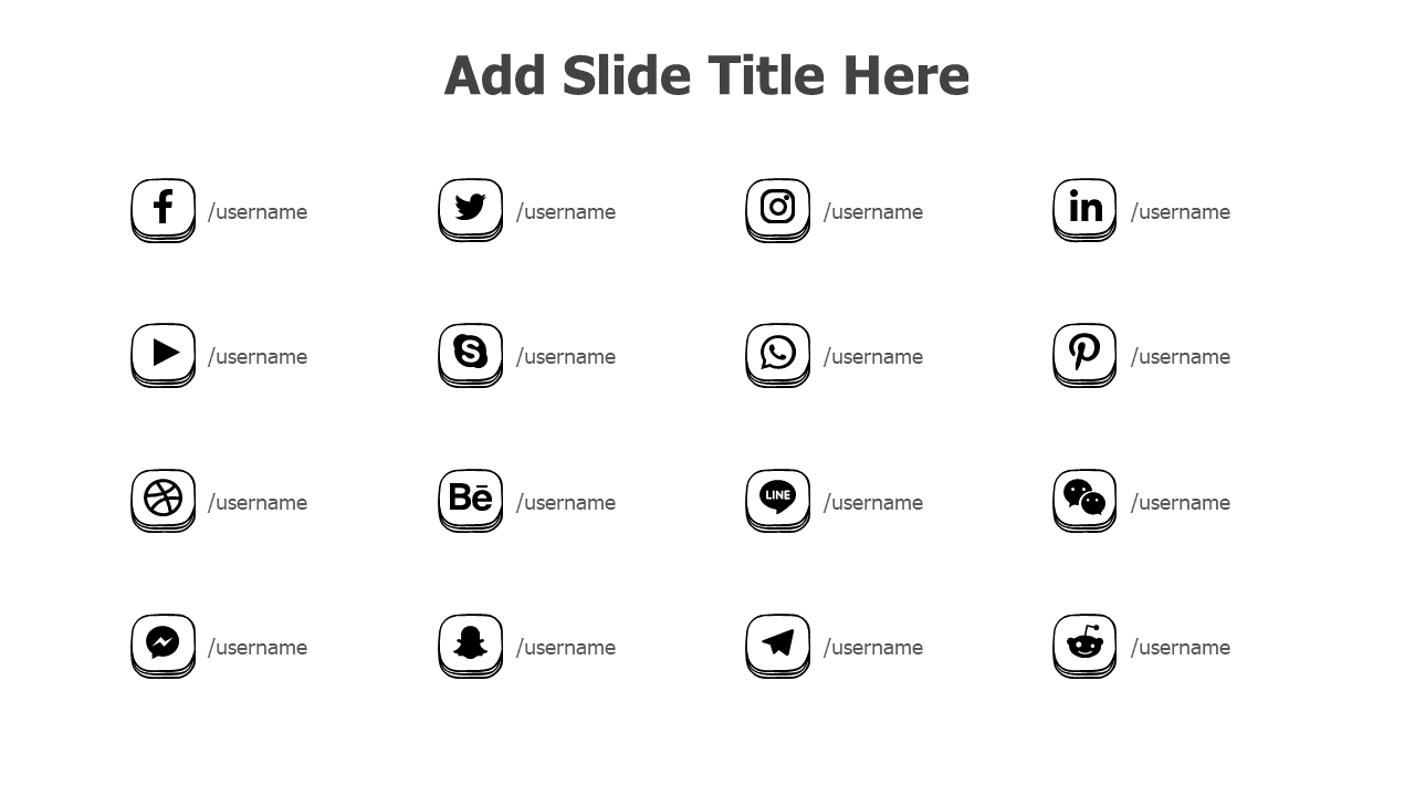 Social media template rounded edges 