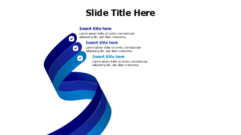 3 twisted colored 3D stripes with icons infographic