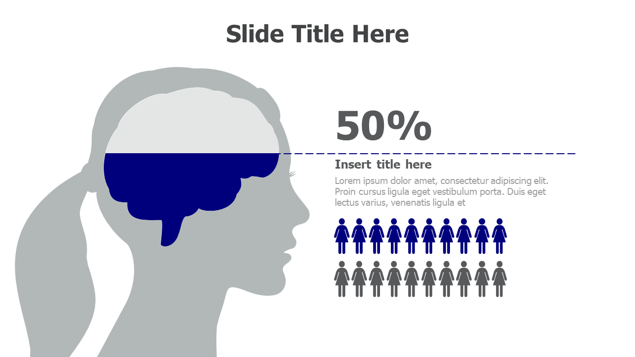 Female head brain percentage fill 19