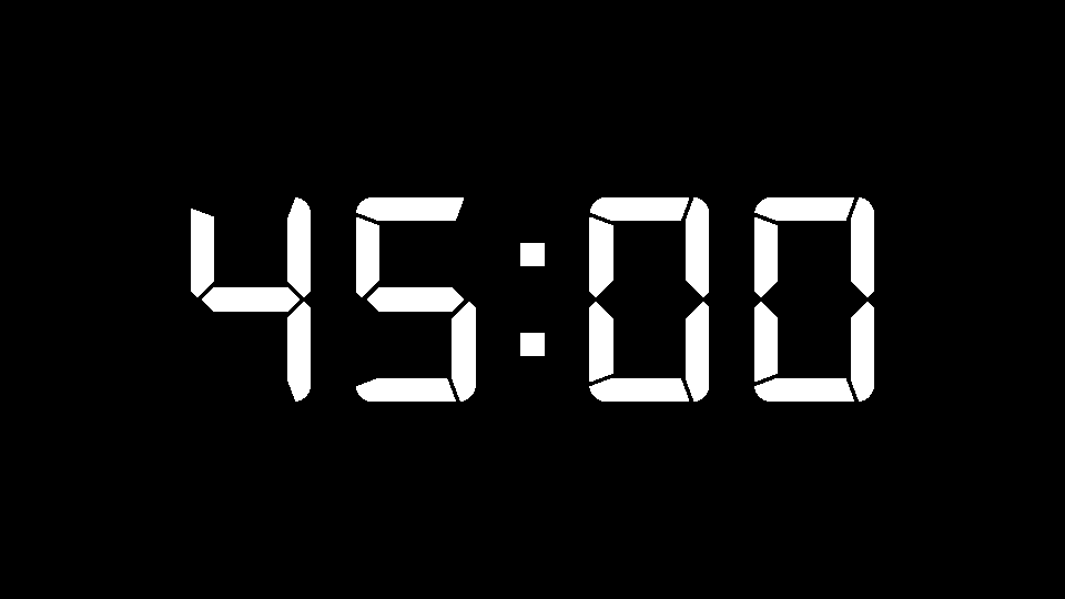 45 Minutes Timer white