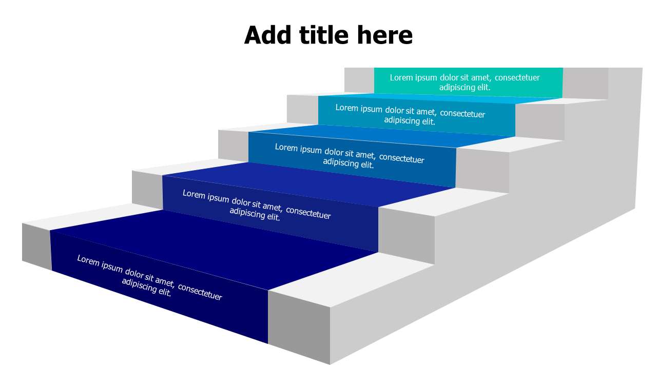 5 levels stairs infographic template 