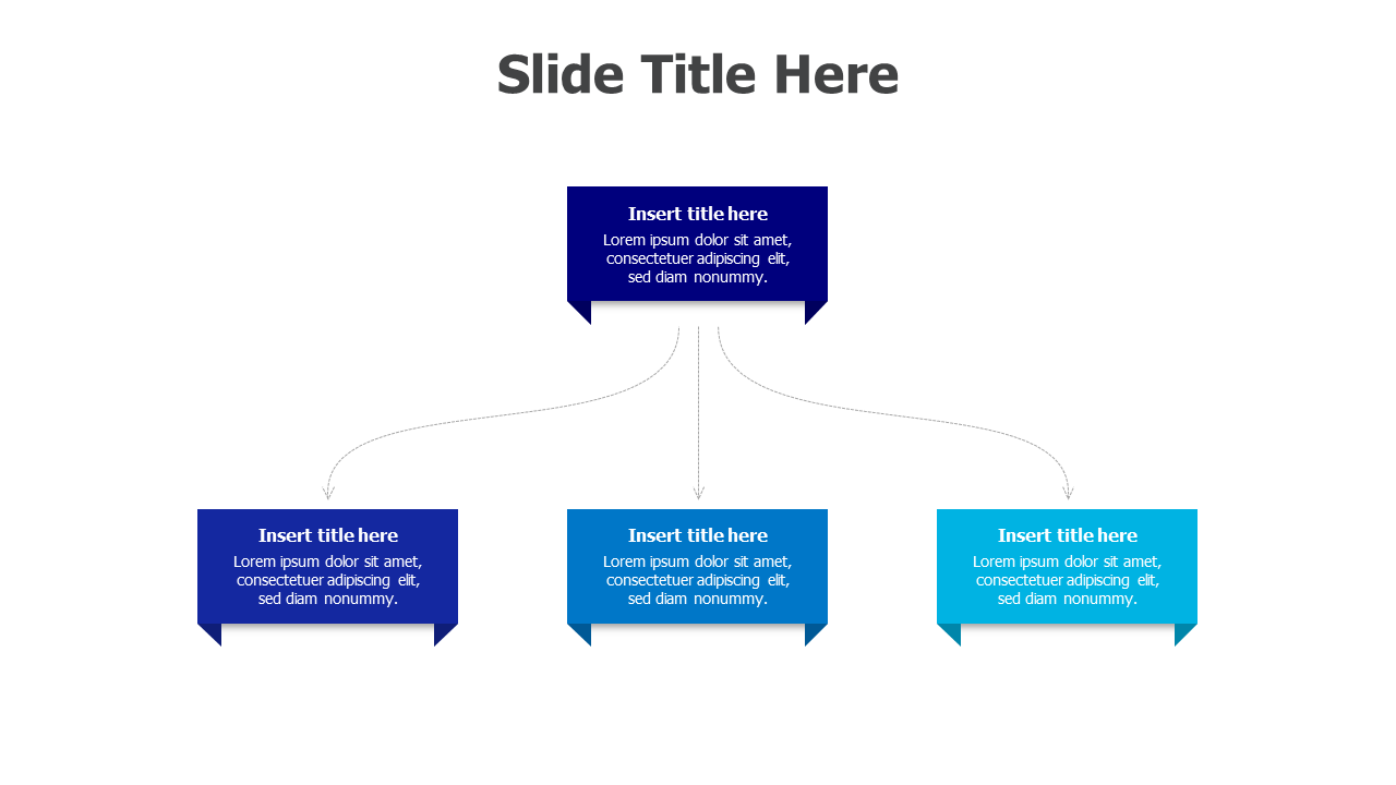 3 points branching from heading infographic