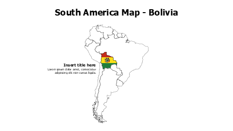 Bolivia map with flag