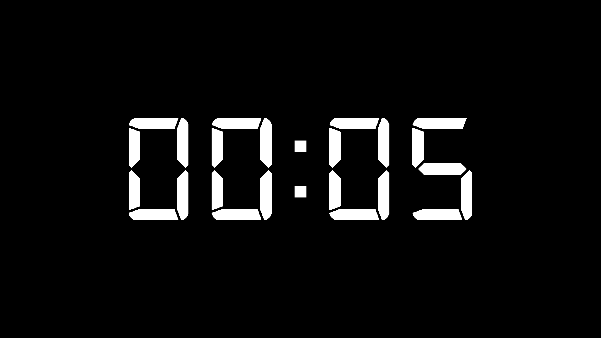5 Seconds Timer white