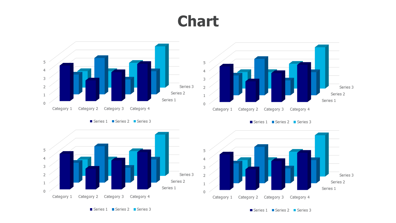 4 3D column charts