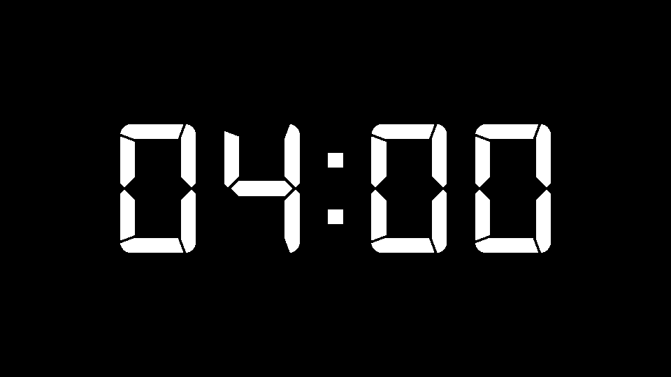 4 Minutes Timer white