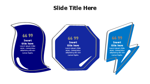 3 colord quote frames infographic