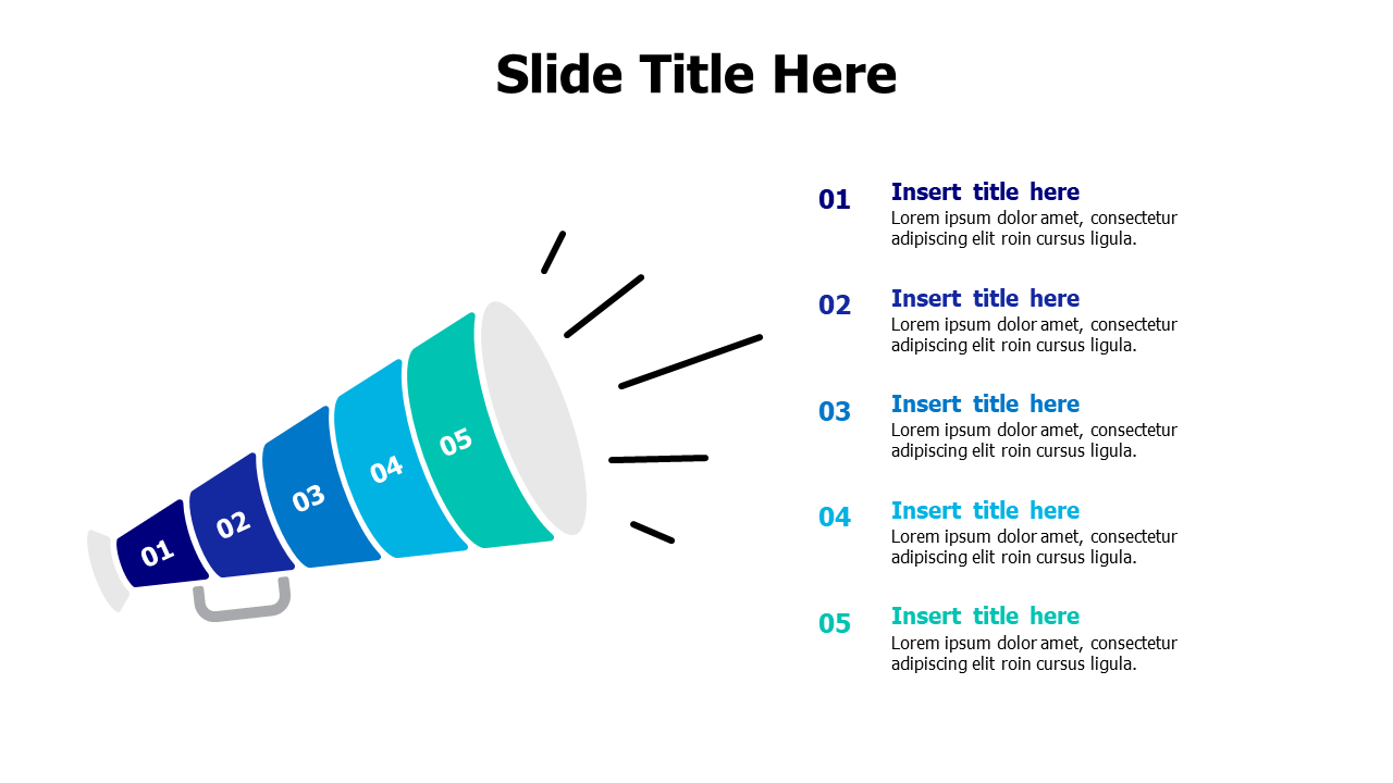 4 points megaphone infographic