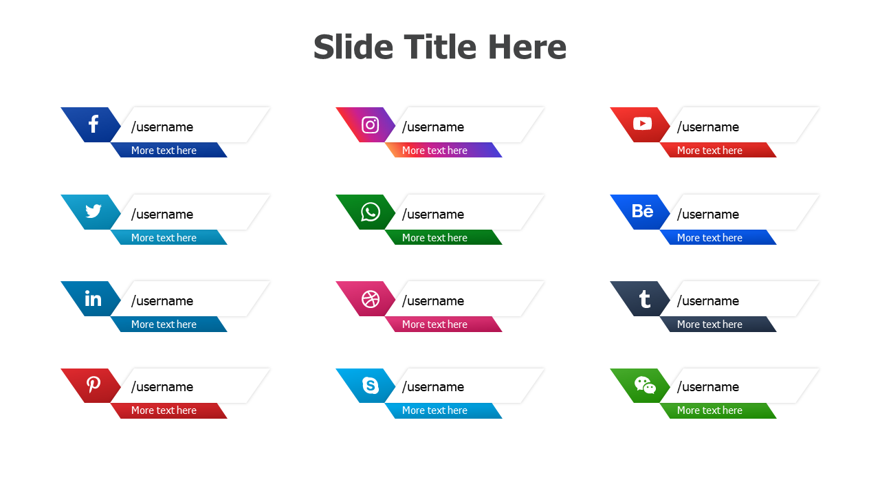 social media template slide