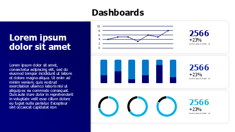 doughnuts and line charts dashboard