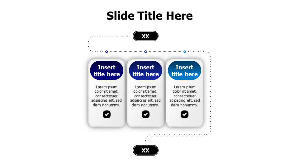 3 steps org chart infographic