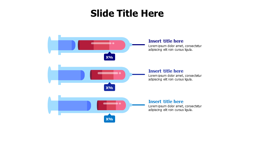 3 injections with different percentages infographic
