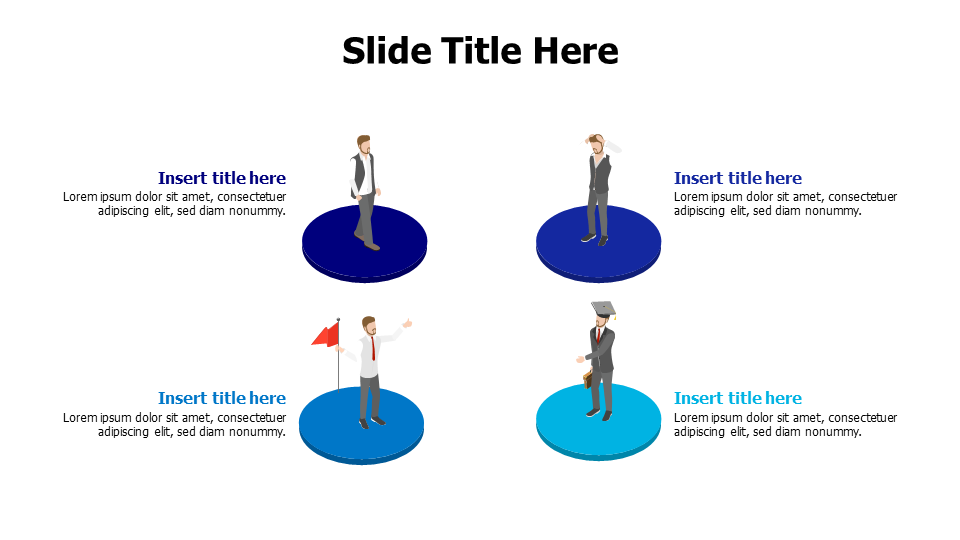 4 different standing men infographic