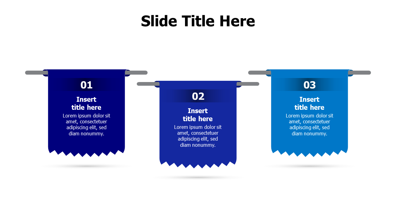 3 hanging banners infographic