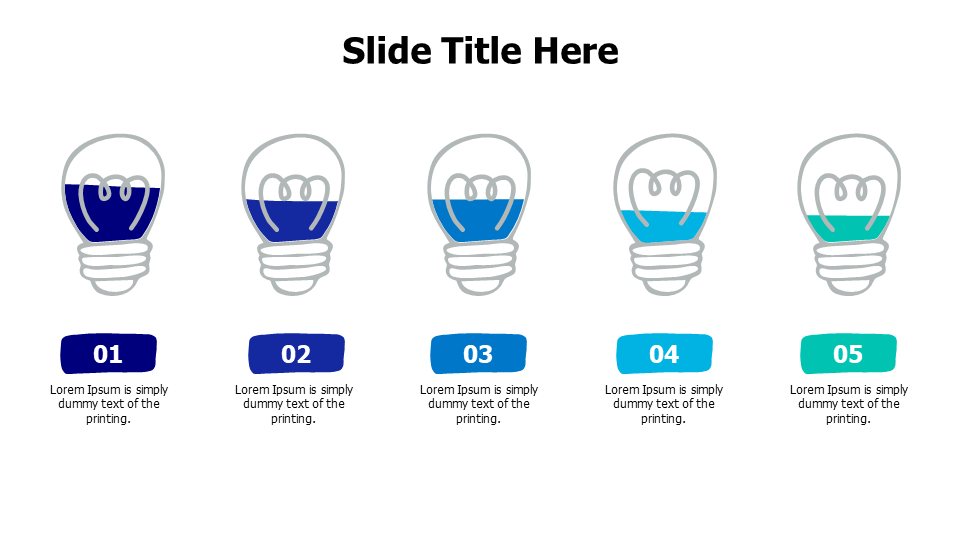 Five points hand drawn bulbs