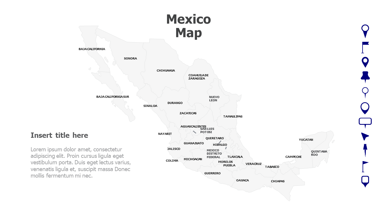 Mexico Map with names 47