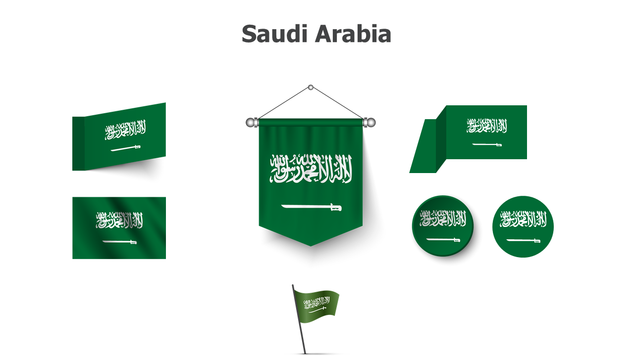 Saudi Arabia flags