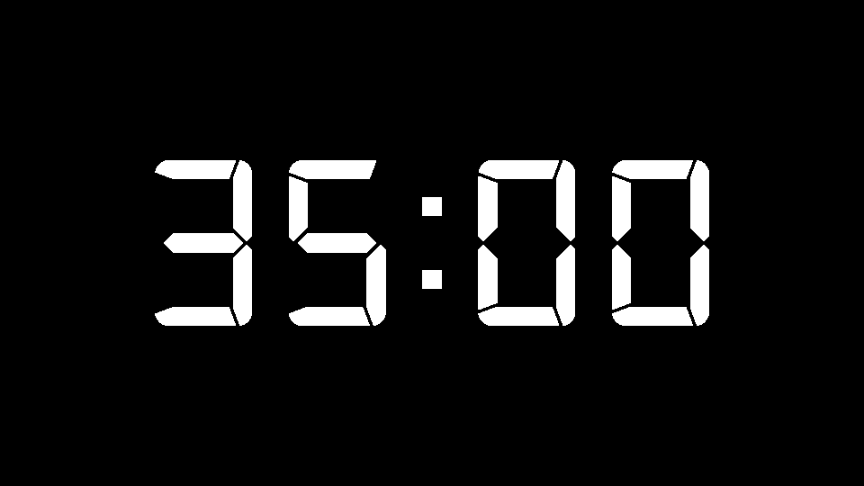 35 Minutes Timer white