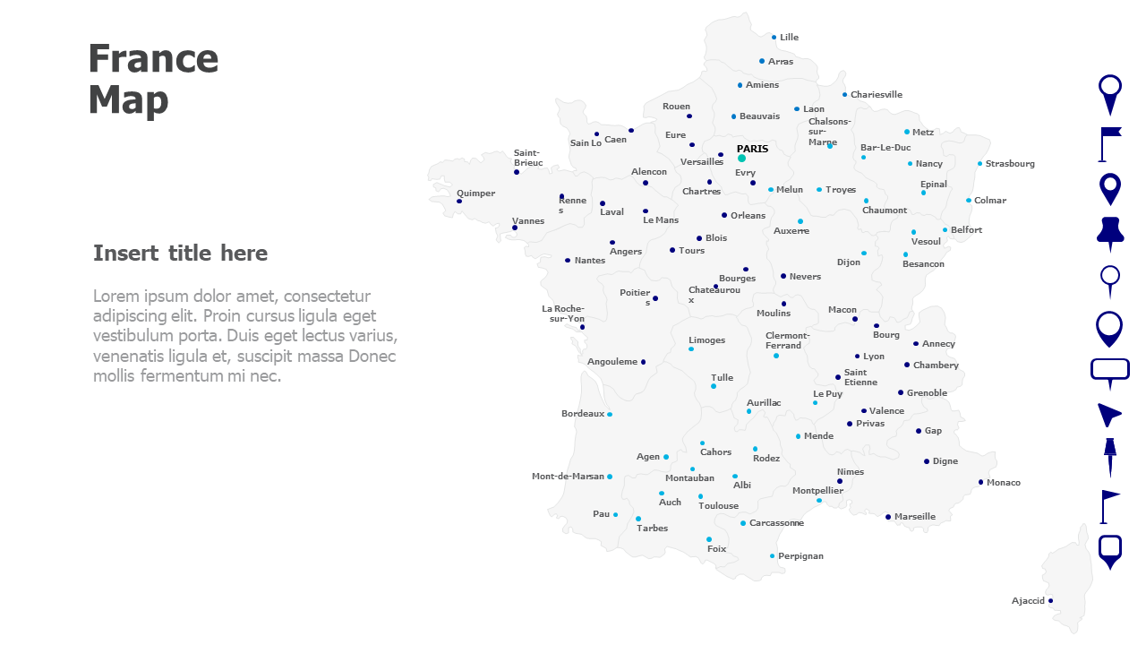 France Map with names 43