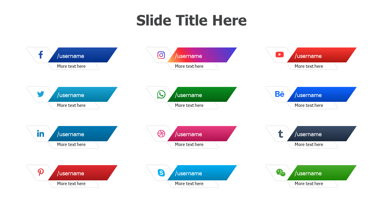 social media template slide