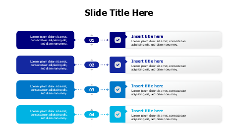 4 points colored time line with icons infographic
