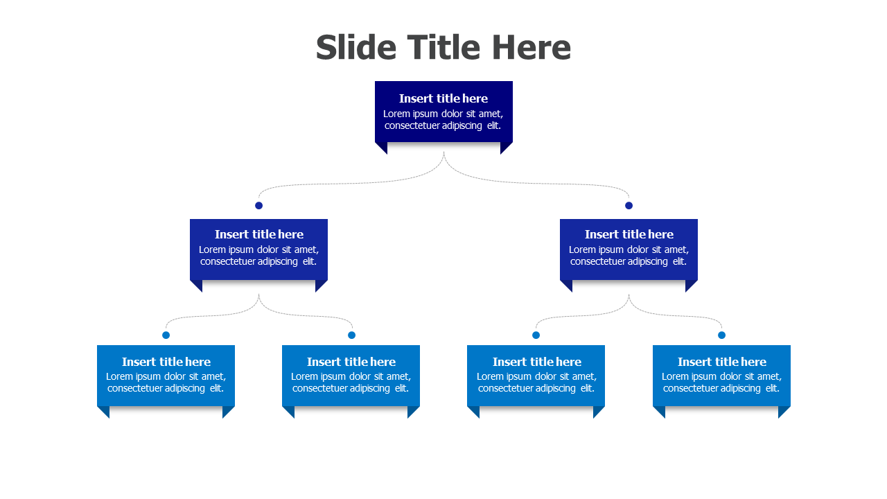 3 levels org chart infographic