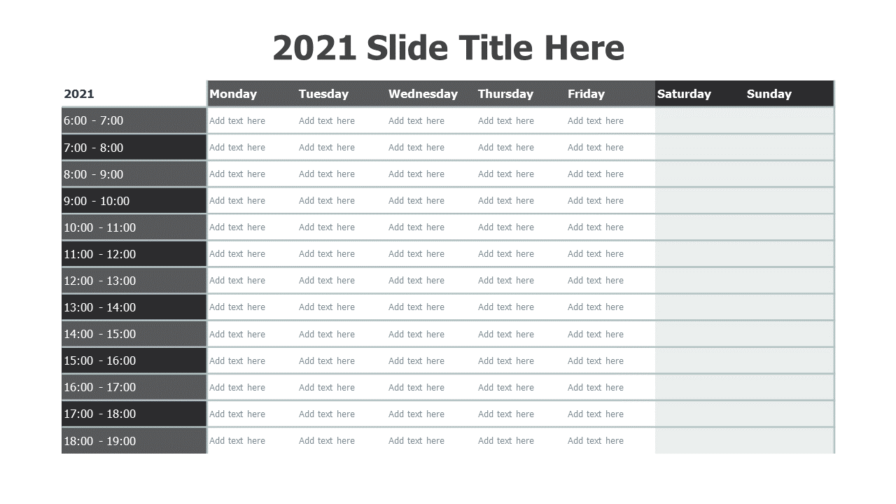 Days with timetable calendar 27