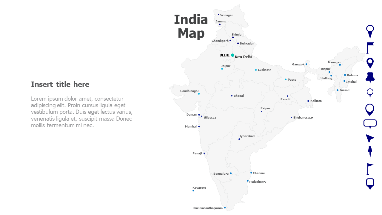 India Map with names 35