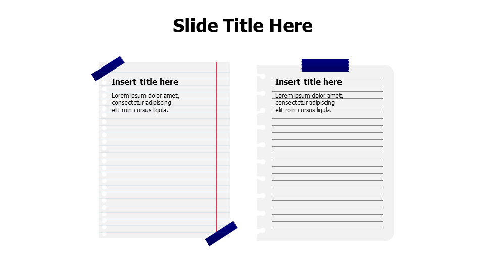2 pages with lines and stick tape 1