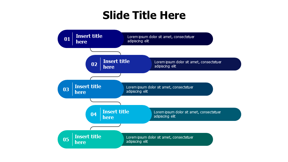 5 consecutive steps marketing template
