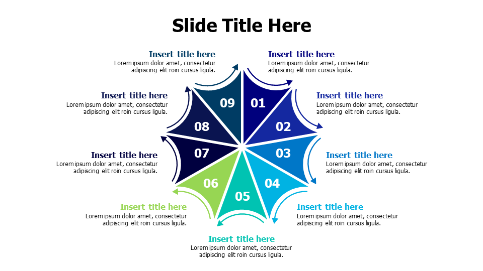 9 points spider web infographic