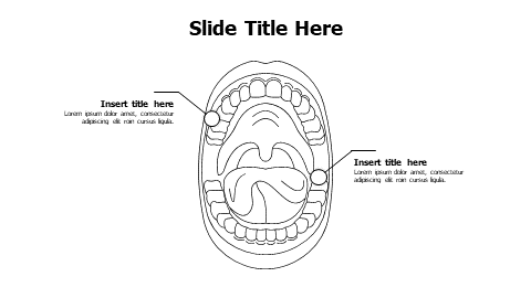 2 points outline opened mouth infographic