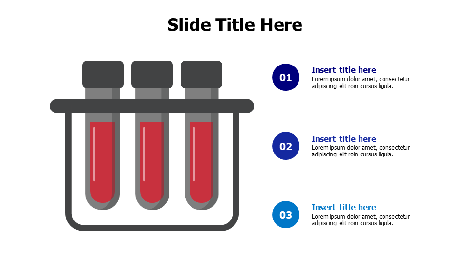 3 filled test tubes with numbering infographic