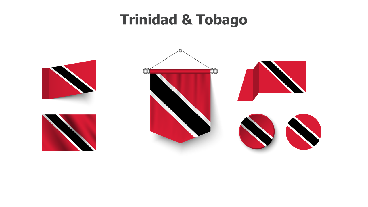 Trinidad and Tobago flags