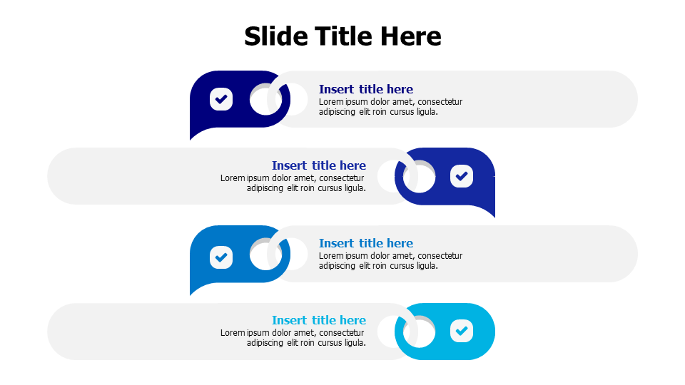 4 points paper label infographic