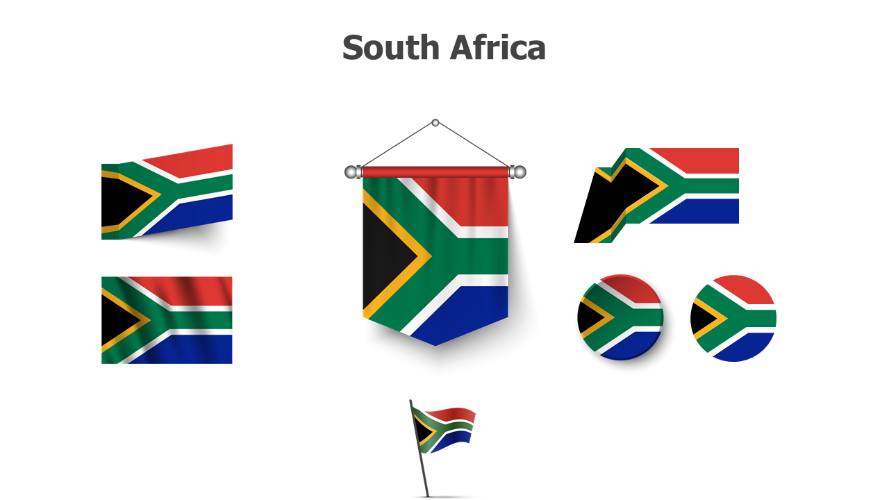 South Africa flags