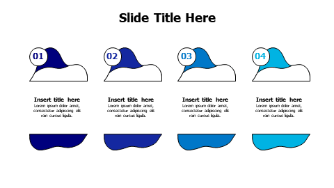4 points divided outline fruit infographic