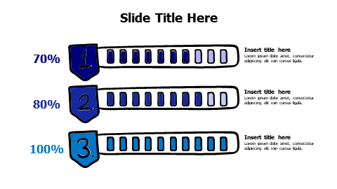 3 points doodle editable meter infographic