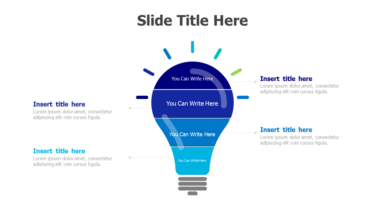 4 points bulb infographic 4