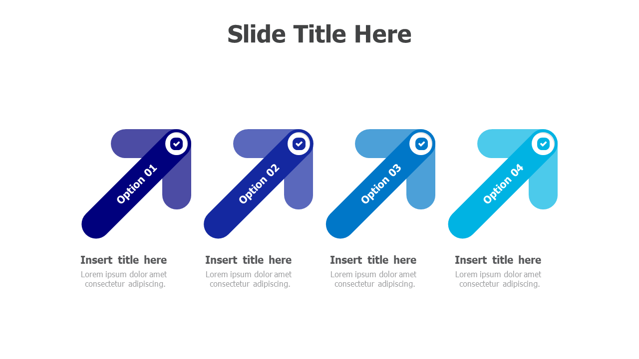 4 points arrows infographic