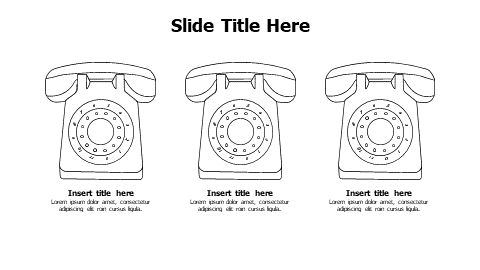 3 points outline home phone infographic