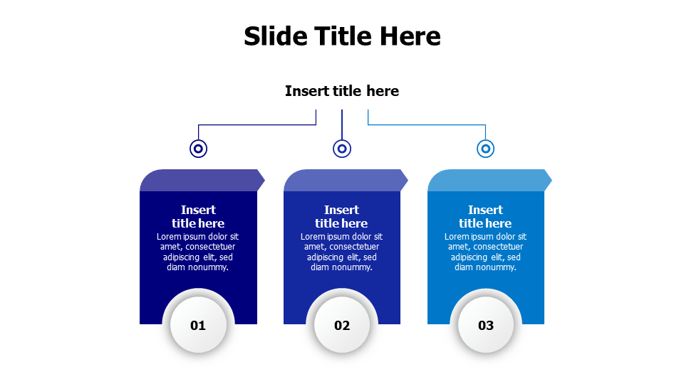 3 branches from a title with numbering infographic