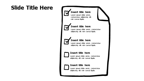 5 points doodle to do list infographic