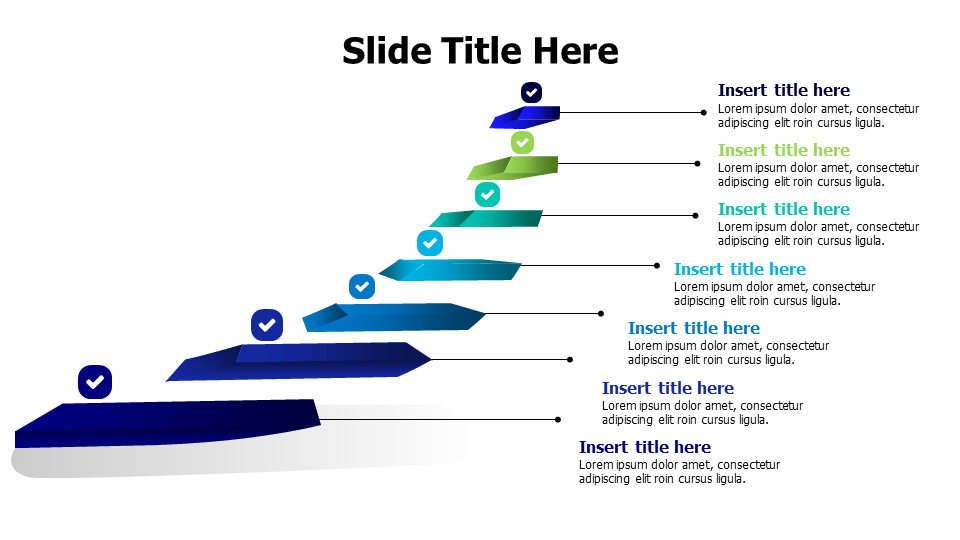 7 Steps stairs up infographic