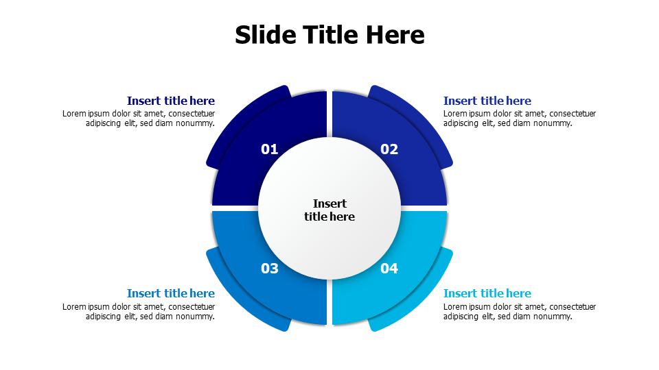 4 quarters of a circle matrix infographic
