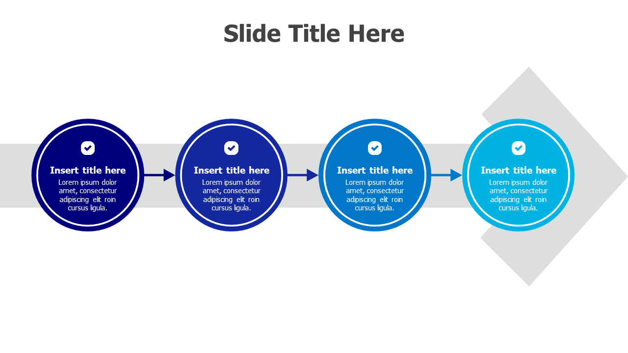 4 points arrow timeline