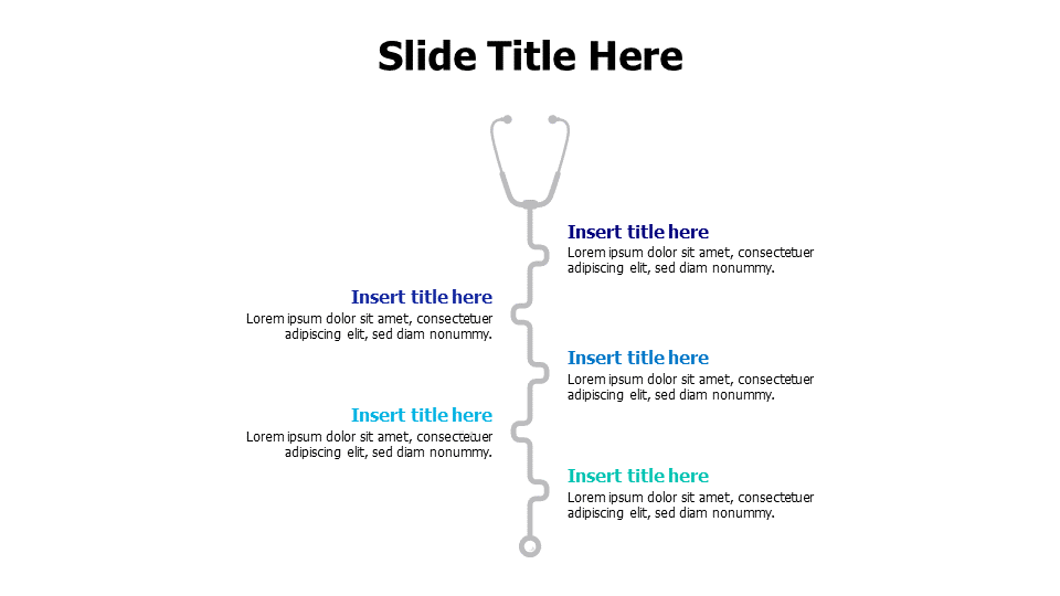 4 points flat stethoscope infographic