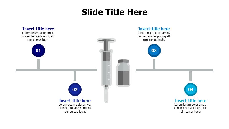 4 points injetion and medication pack infographic