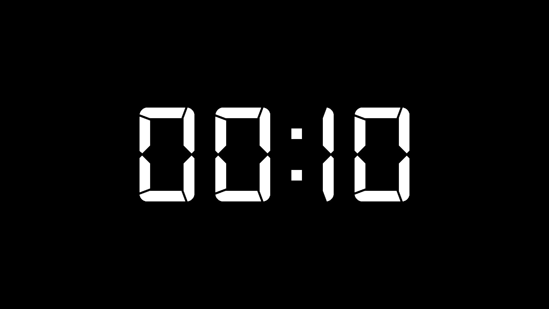 10 Seconds Timer white